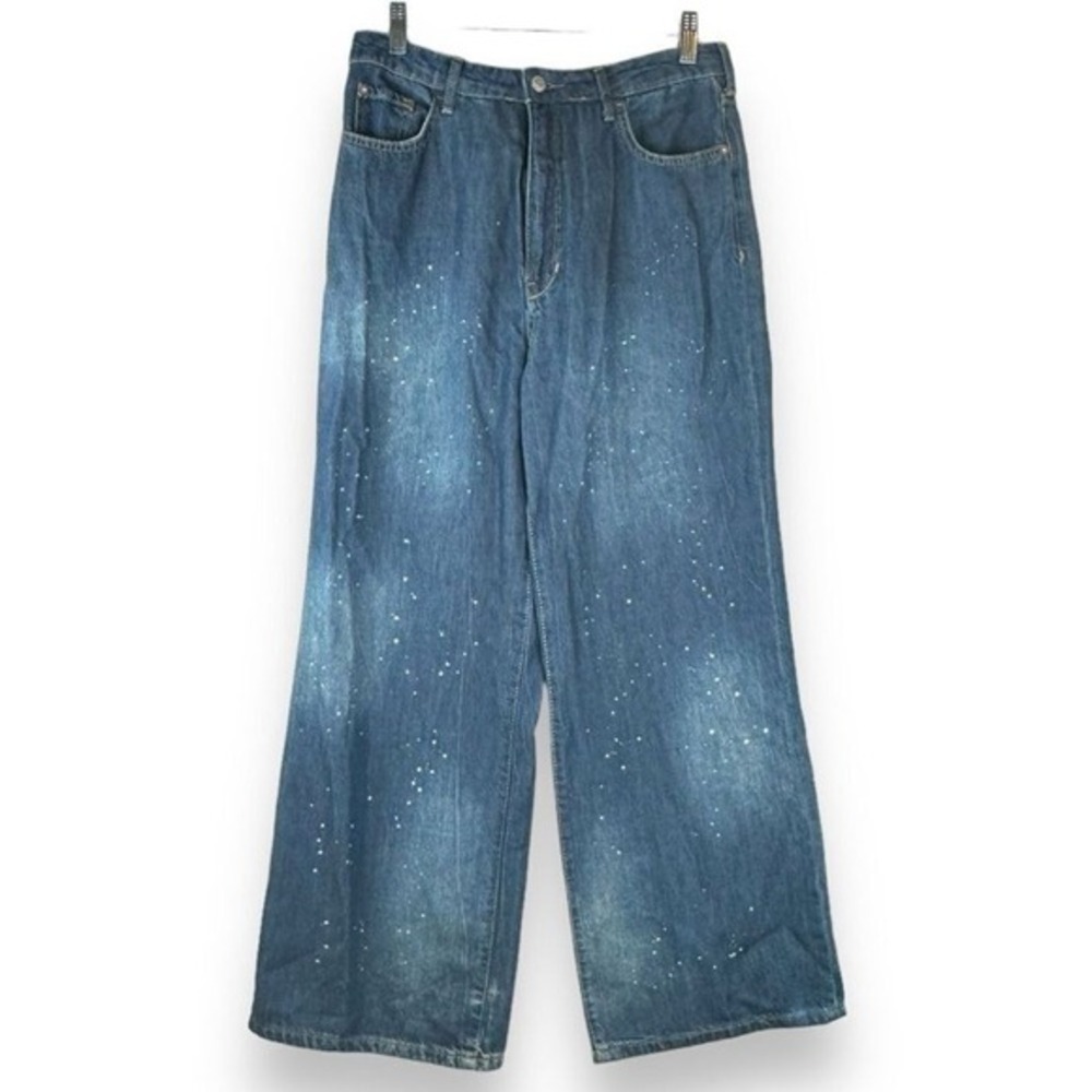 Pilcro Anthropologie The Annie High Rise Wide Leg Jeans Womens Size 30 Organic - Picture 2 of 16